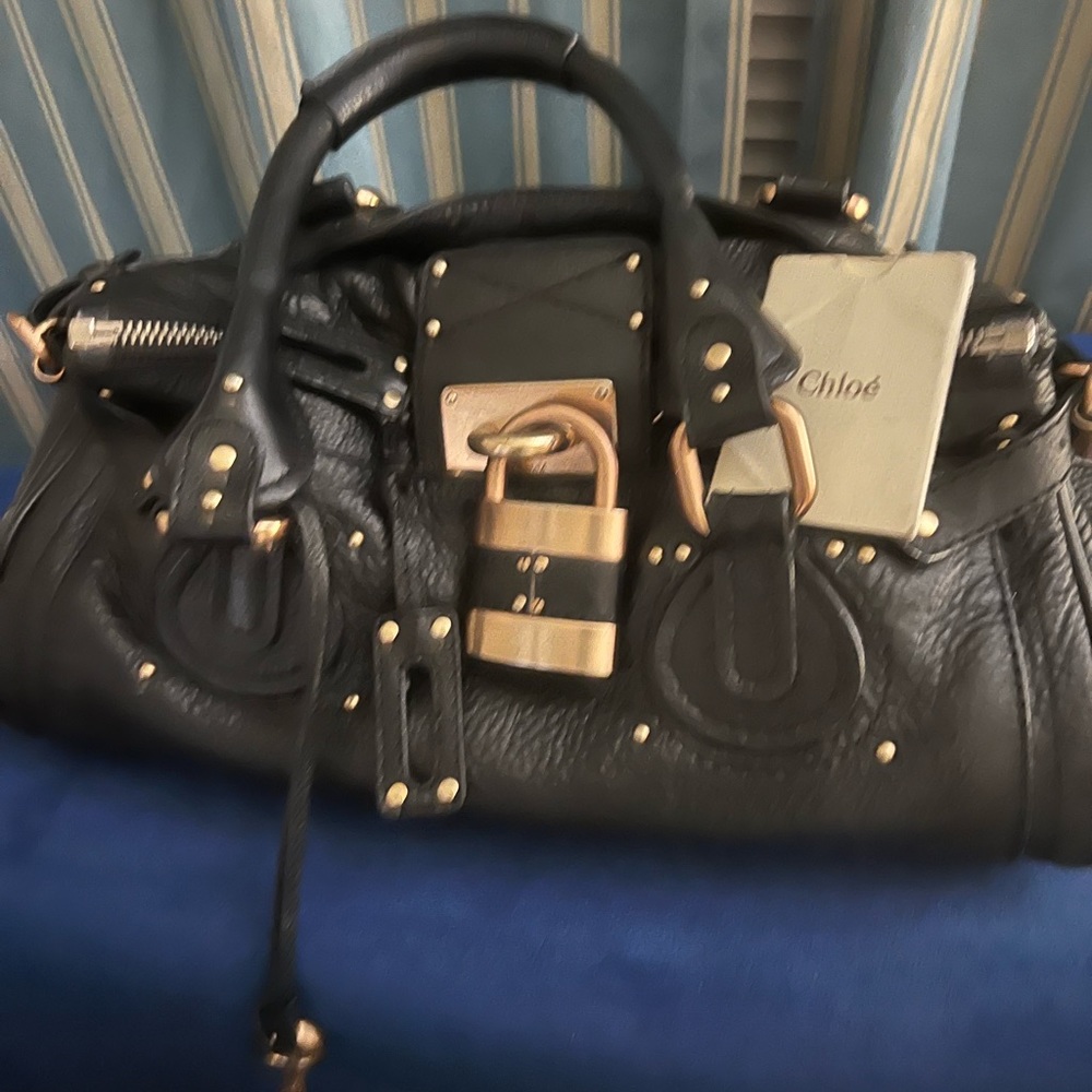 Chloe Black Leather Hobo with Gold Hardware - Picture 2 of 9